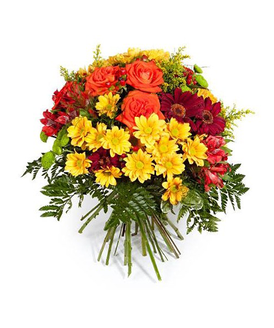 Un colorido ramo que inundar de alegra cualquier estancia.
Este ramo incluye:<br>
- Margaritas<br>
- Gerberas<br>
- Rosas<br>
- Astromelia<br>